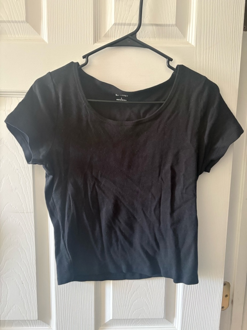 Hollister Black Scoop Neck Crop Top